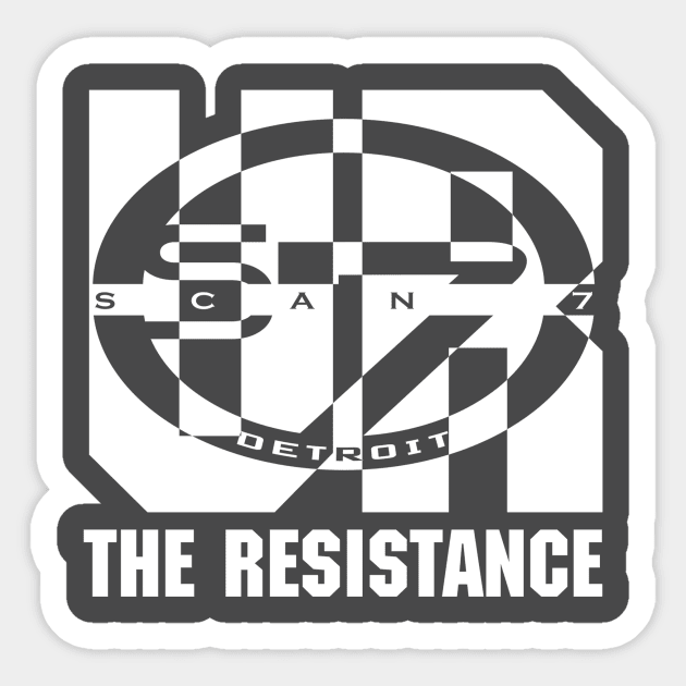 UR vs S7 - The Resistance (white) Sticker by OFFICIAL SCAN7 MERCHANDISE 